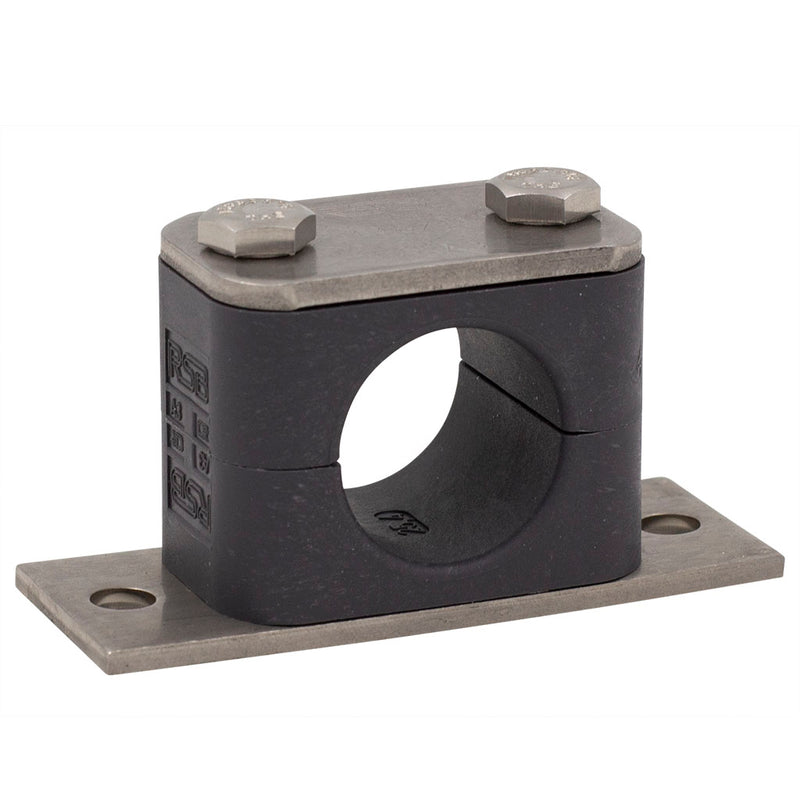 3/8" Tubing Elongated Anti-Corrosion Clamp (0.375" I.D.) 316 Stainless Steel Hardware