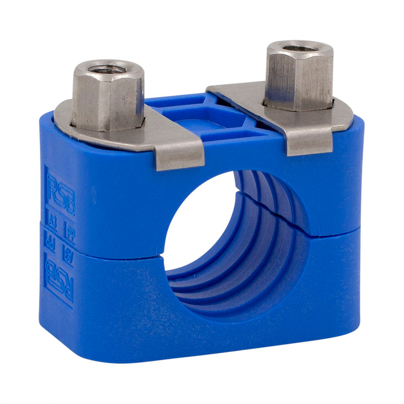 1" Tubing Clamp (1.0" I.D.) Blue Clamp Stacking Kit 316 Stainless Steel Hardware