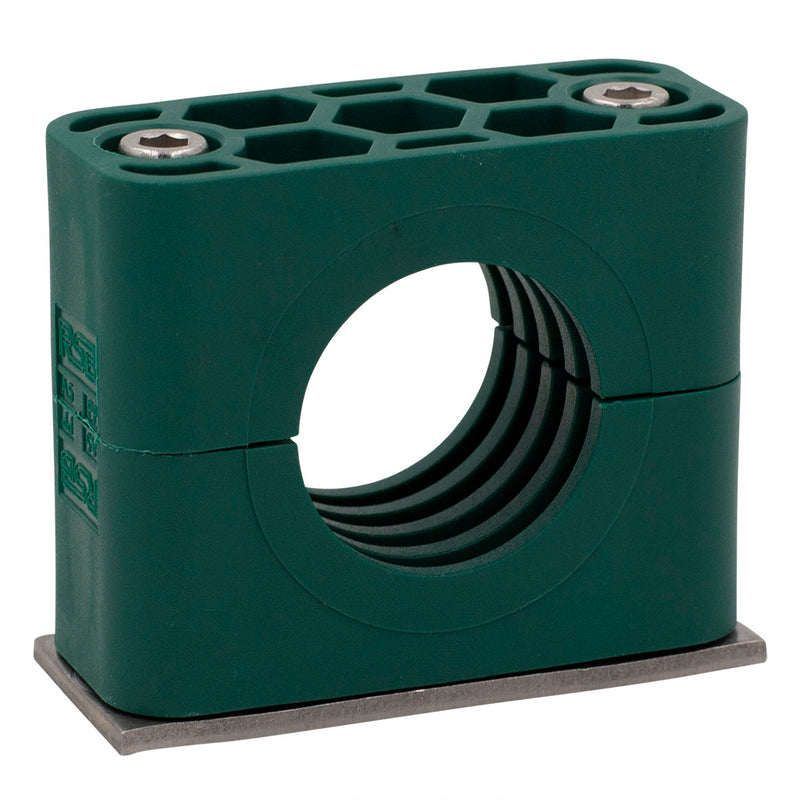 1-1/2" Pipe (1.90" I.D.) Socket Screw Clamp 316 Stainless Steel Hardware