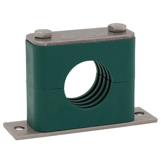 1" Pipe Clamp (1.32" I.D.) Elongated Light Series 316 Stainless Steel Hardware