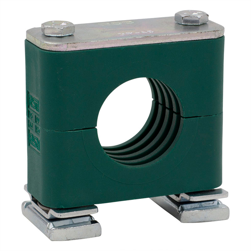3" Pipe Clamp (3.50" I.D.) Light Series Strut Mount Zinc-Plated Hardware